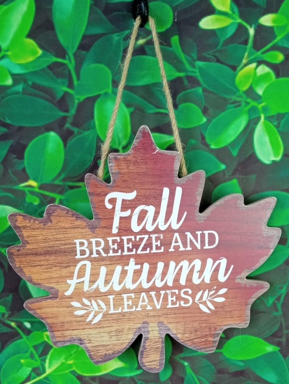 🍂 Fall Breeze Autumn Leaves Wood Sign